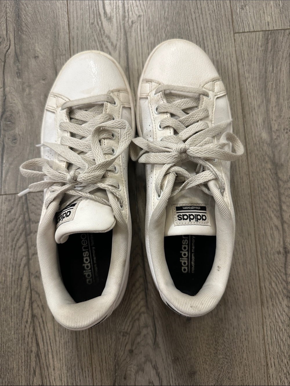 adidas Women's White Low-Top Sneakers with Lace-Up Design